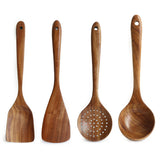 7pc TEAK WOODEN UTENSILS SET