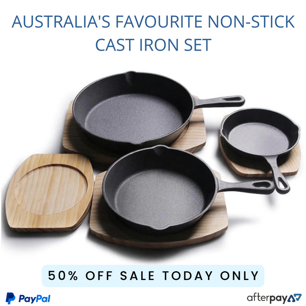 3pc Non-Stick Cast Iron Set