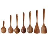 7pc TEAK WOODEN UTENSILS SET